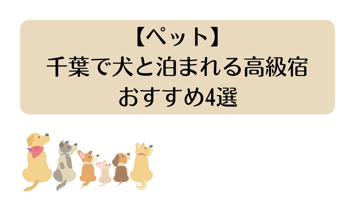 千葉で犬と泊まれる高級宿 おすすめ4選